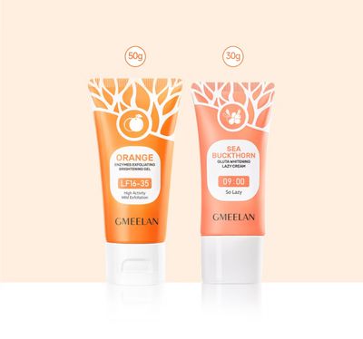 ￼Promo 2pcs $10.00 - GMEELAN Skincare Set Orange Face Scrub Exfoliating Brightening Gel Peeling Gluta Whitening Lazy Cream Moisturiser Repair
