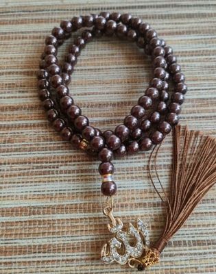 2pcs $10.00 - Pearl TASBIH + LAFADZ ALLAH / 99 GRAINS / 8 MM ORIGINAL NATURAL