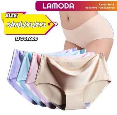 6pcs $10.00 - [S-3XL][Lamoda]ICE SILK Seamless Panties Women&#39;s Underwear