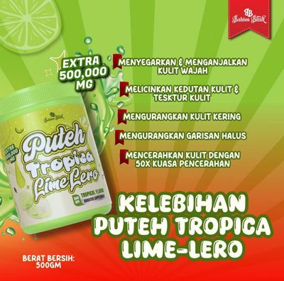 1 bottle $17 PUTEH TROPICA LIMELERO 500G by Babies Blinks Datin Lyanaz Powdered Drinks #babiesblink #putehedition #limelero