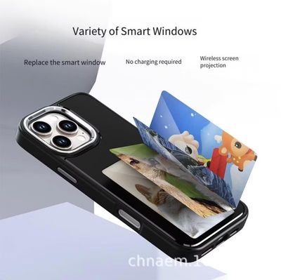 $27.00 - DIY CASE NFC Phone Case 4 Color Display E-ink Screen Smart Covers For Iphone 16 Pro Max 15 14 13 Pro Max Smart Image Phone Cover Intelligent AI Casing for Ip 15 Pr 13-16promax Cas