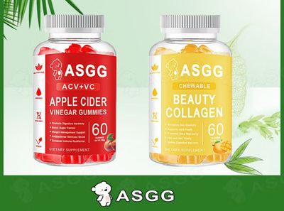 2bottle $18.00 (PROMO) ASGG Apple Cider Vinegar Gummies Fat Buster Detox For Weight Loss Slimming Apple Cider Gummy
