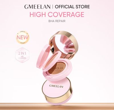 $19.00 - ￼[New launch]GMEELAN BLACK TRUFFLEBHA HIGH COVER BHA repair cushion Foundation-12H Flawless Matte Cushion full coverage