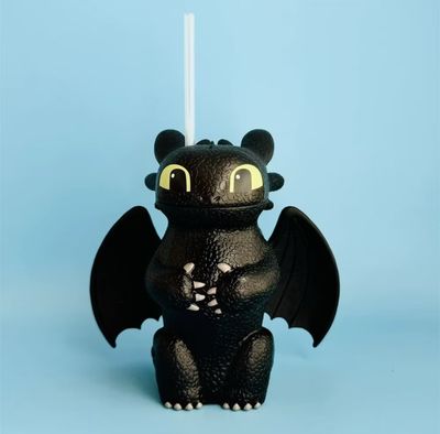 $25.00 - ⚡In Stock⚡ 2025 How to Train Your Dragon Movie Water Cup Popcorn Bucket Toothless Dragon Straw Cup Figurine Cup