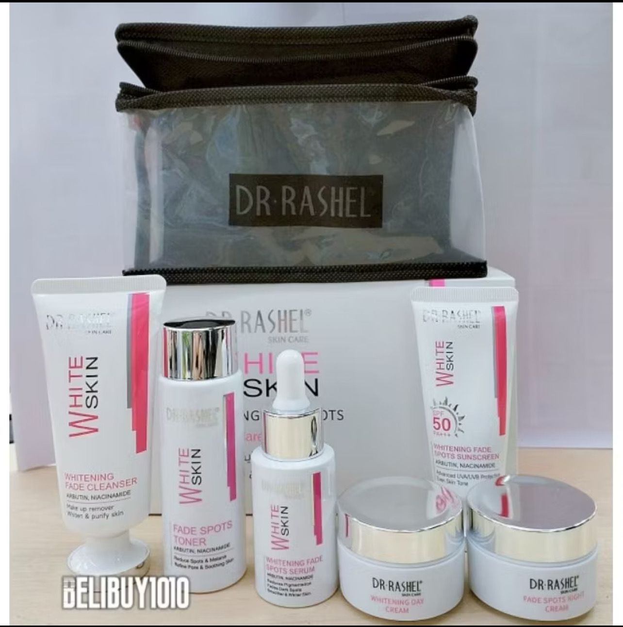 1 set $22.00 - New Dr Rashel White Skin Fade Spots 6in1 Travel Set Arbutin Niacinamide Skincare