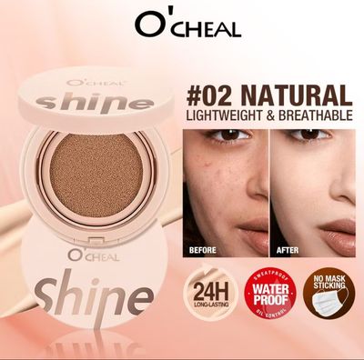 2pcs $10.00【READY STOCK】 OCHEAL BB Cream Air Cushion Full Cover Foundation Natural Long-lasting Waterproof Brighten   Natural Color