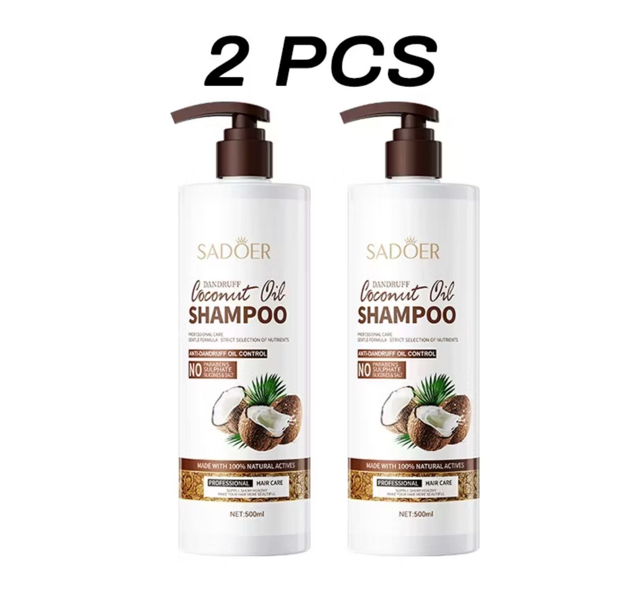 2bottle $10.00 🔥Jaminan Harga Original Anti-dandruff Coconut Oil shampoo kelemumur ubat Oil Control Relieve Scalp Itchy 頭皮屑 洗發水 500ML