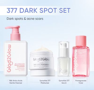 ￼1 set $28.00 Glad2Glow 377 Glowing Dark Spot Set (2/3/4/5/6/7 Pcs) Brightening/Glowing/Anti dark sppot