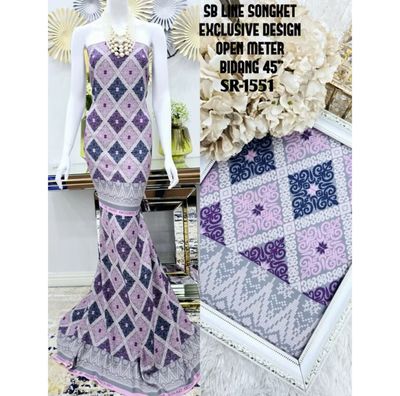 4meter $20.00 KAIN PASANG🔥🔥SONGKET SB LINE PRINTED EXCLUSIVE🔥🔥