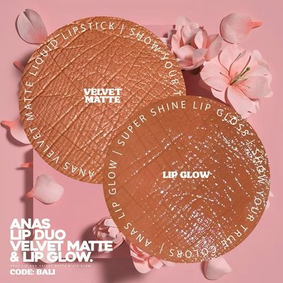 PROMO 2pcs $10.00 ￼[OFFICIAL ANAS HQ] NEW ANAS LIP DUO (ANAS Velvet Matte Liquid Lipstick + ANAS Super Shine Lip Gloss)