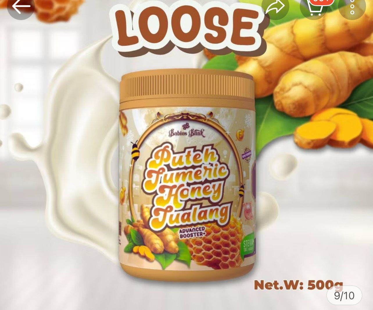 $19.00 PUTEH TUMERIC HONEY TUALANG 500G - MINUMAN SERBUK - Datin Lyanaz Hassan. . #datinlyanaz  #putehedition #tumeric