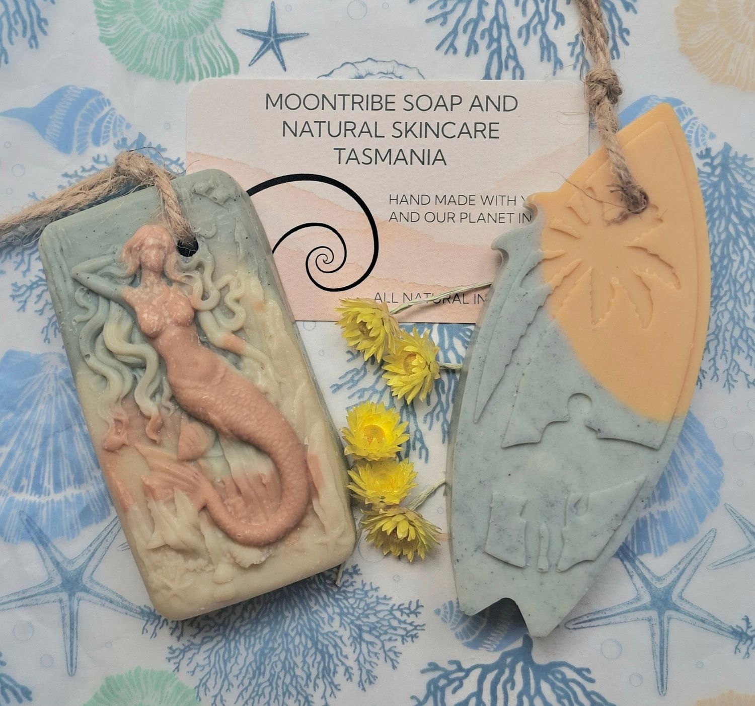 Surf Board Soap on a rope