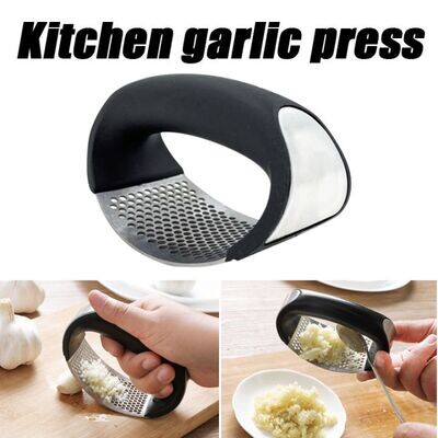 Garlic Press Stainless Steel Garlic Crusher Curve Manual Press Chopper For Fruit Vegetable Tools Kitchen Gadget Accessories 1Pcs.!!ORDER NOW WITH FREE DELIVERY