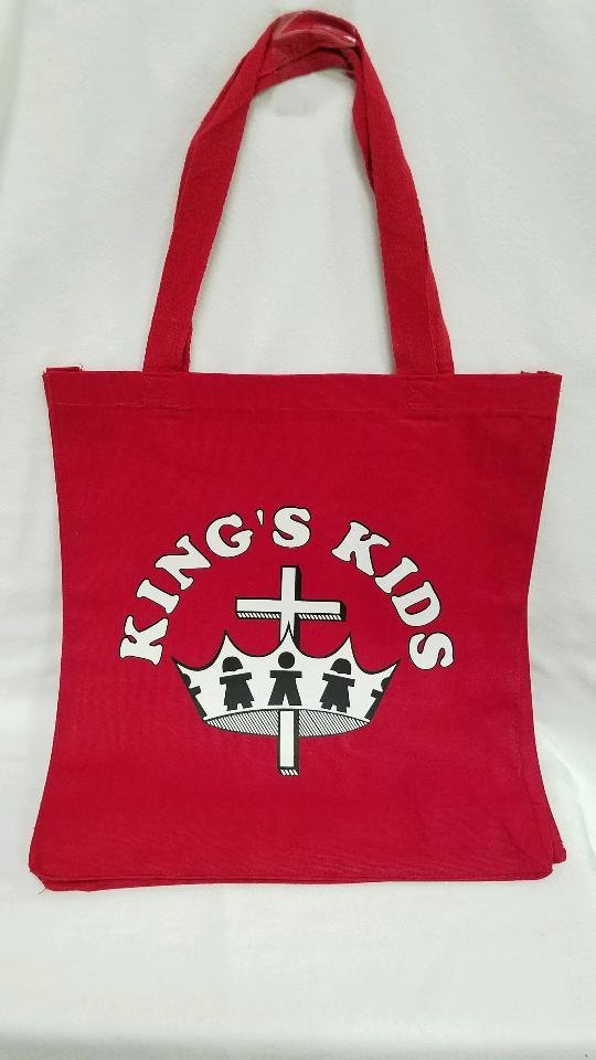 King&#39;s Kids Imprinted Canvas Tote Bag