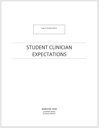 Student Clinician Expectations (for supervisors taking a student)