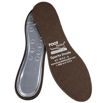 Foot Relief Insoles ® Extreme Sports - Massaging Glycerin Gel Filled Shoe Insoles