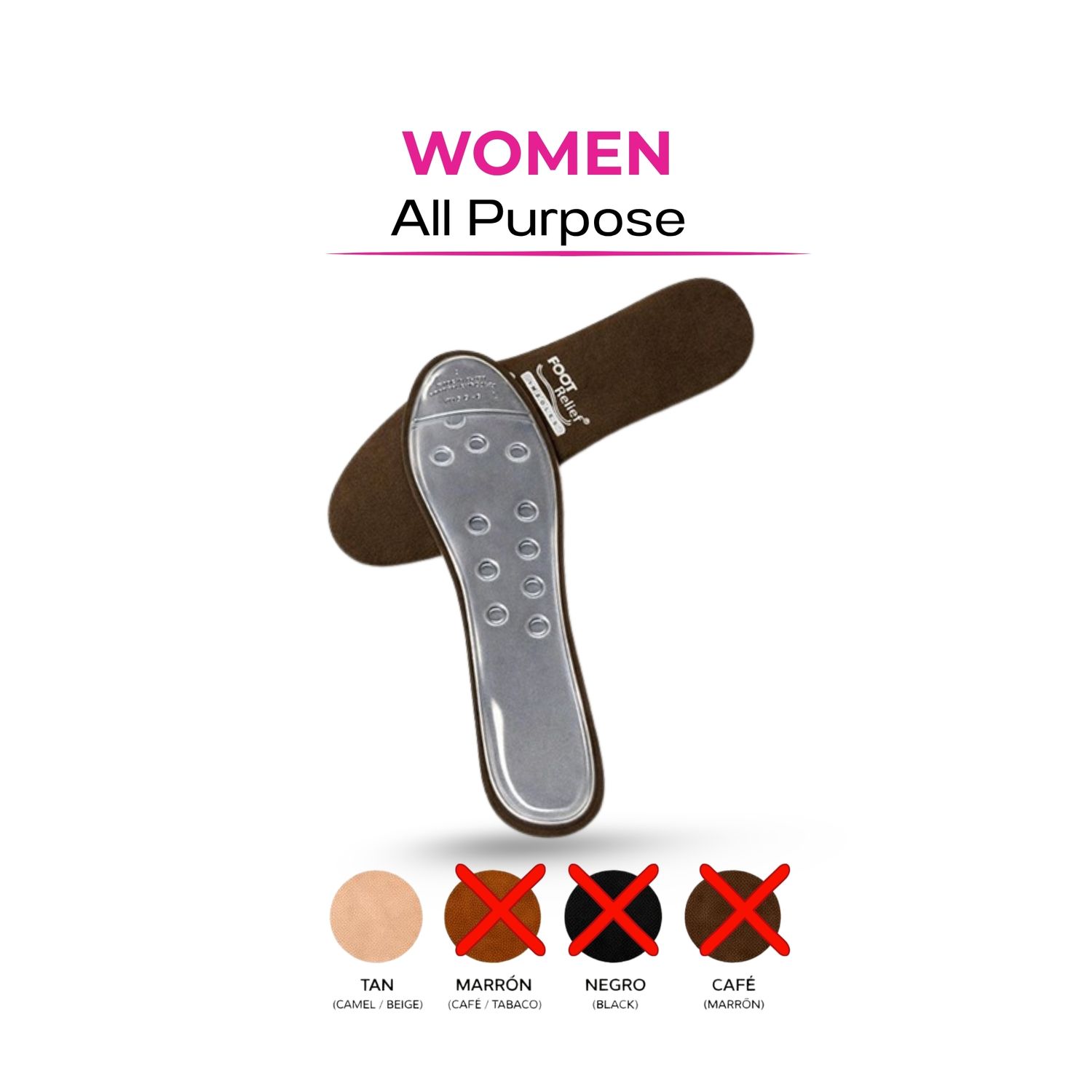 Women 12 –13.5 / (EU 43 – 44) Women / ALL PURPOSE Foot Relief Liquid Filled Shoe Insoles