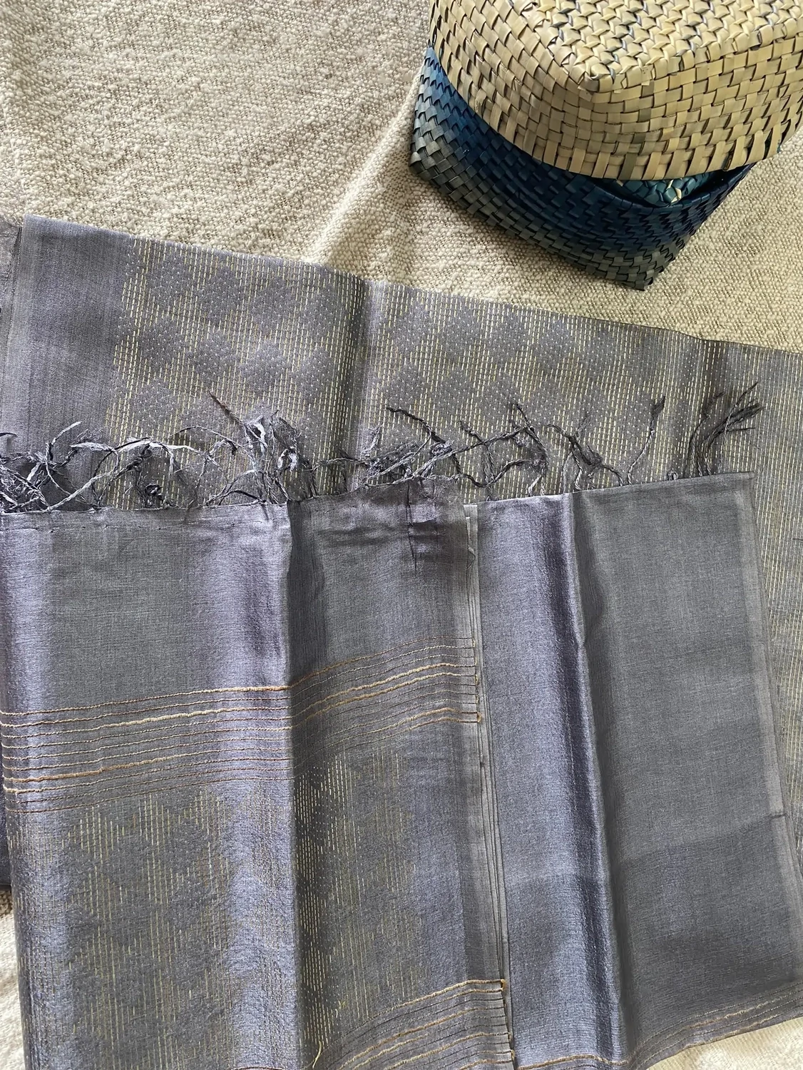 Grey and Gold Kurta Dupatta Set