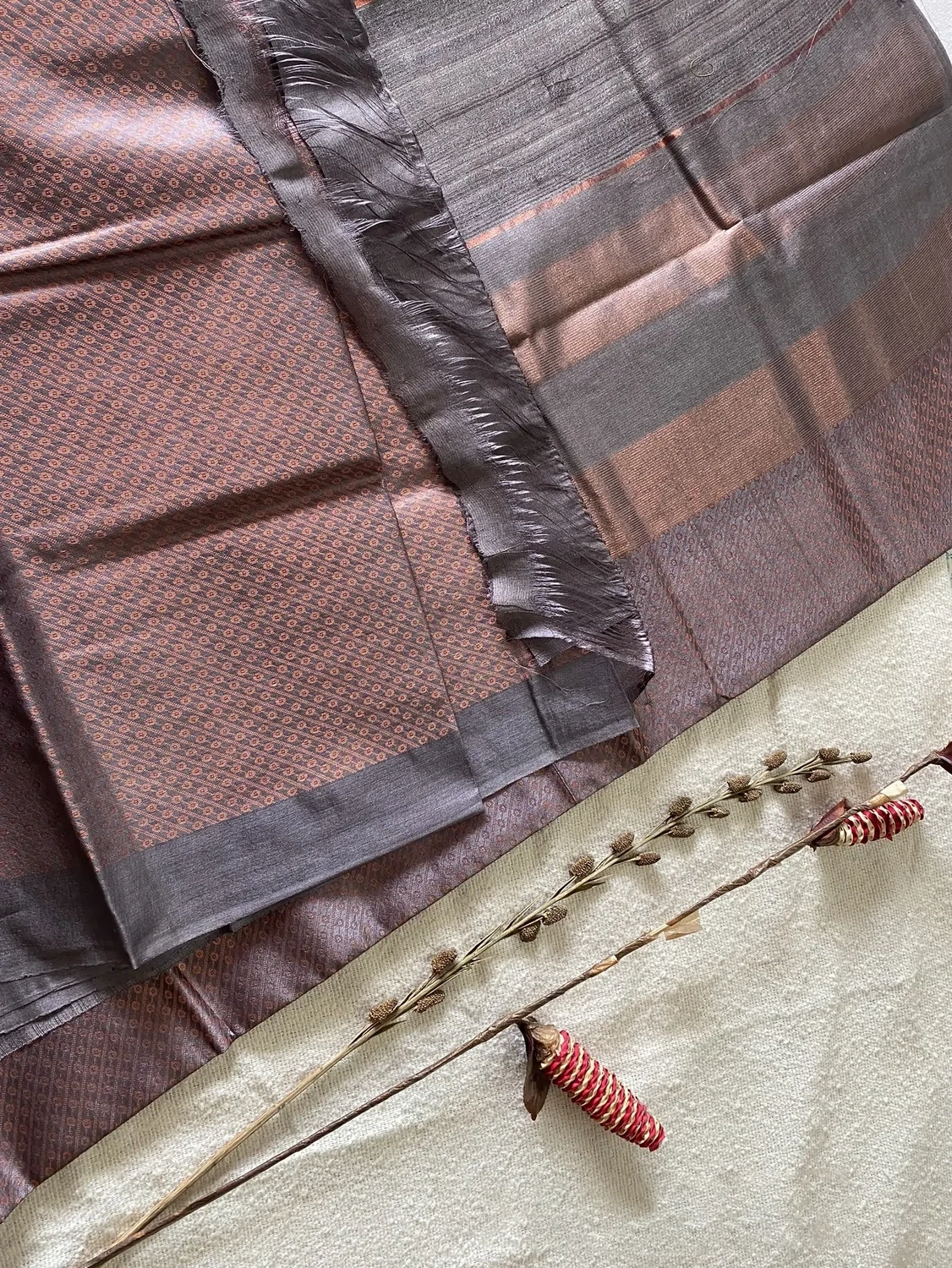 Heritage Copper gold Silk Saree