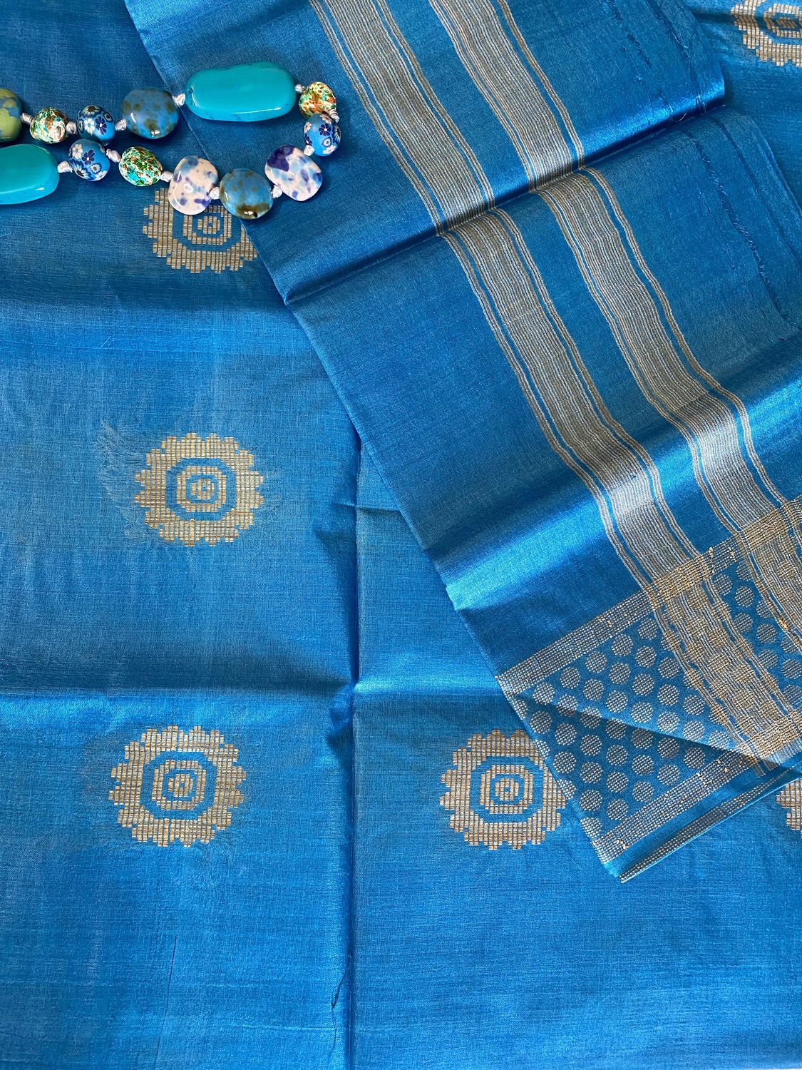 Cornflower Blue Booti kurta dupatta set