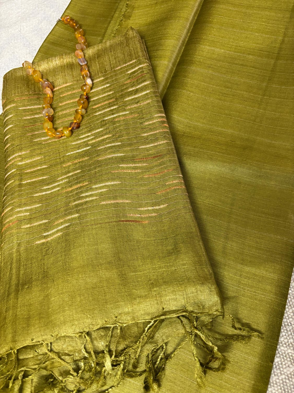 Bright olive green kosa kurta with thread work dupatta