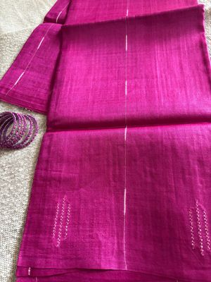 Royal Fuchsia Pink Kosa Silk Saree