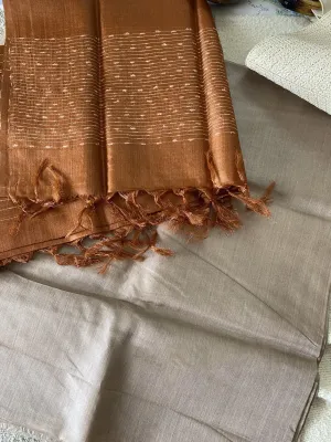 Heritage Hawaiian Tan Kurta Dupatta Set