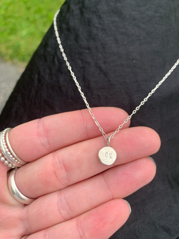 Initial Pebble Necklace