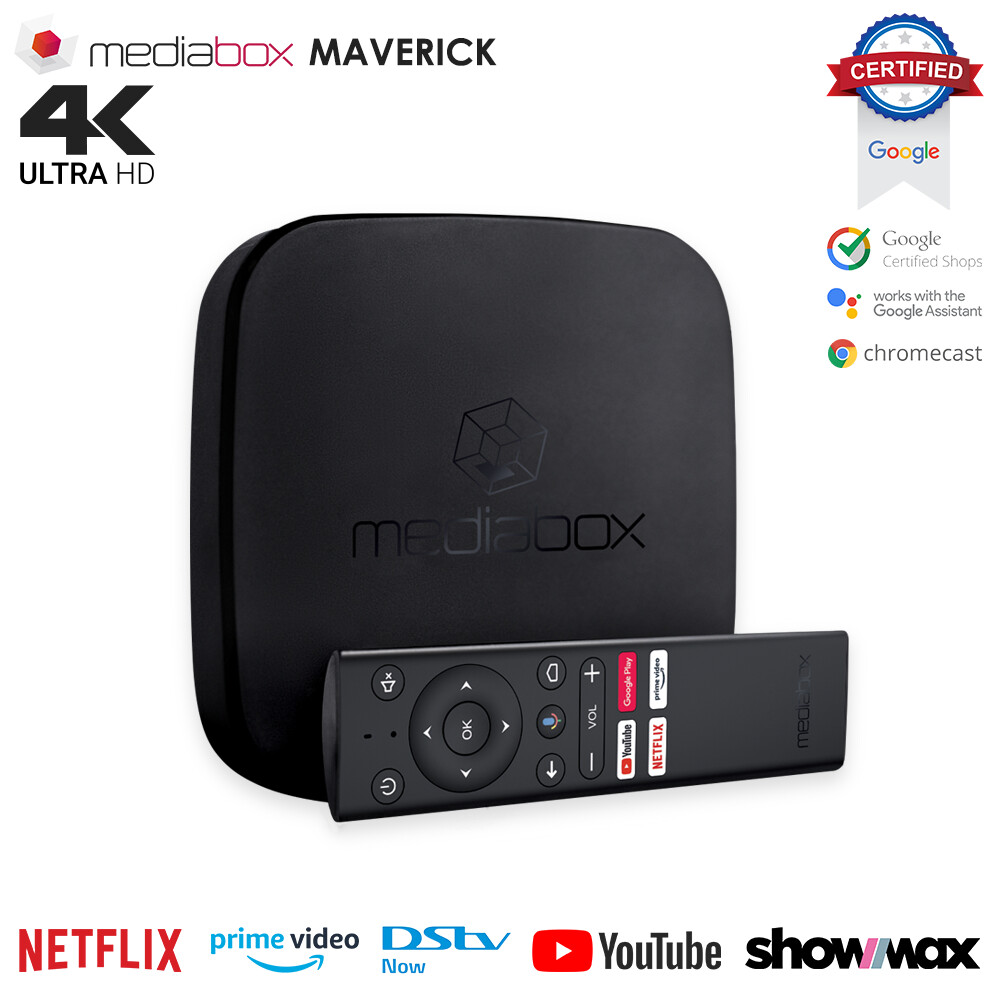 Mediabox Maverick Netflix & Google Certified 4K Android TV OS Media Streaming TV Box