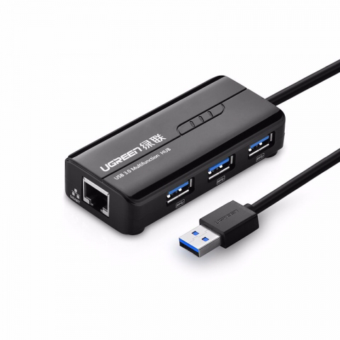 UGREEN Gigabit Ethernet Adapter with 3 Port USB 3.0 Hub