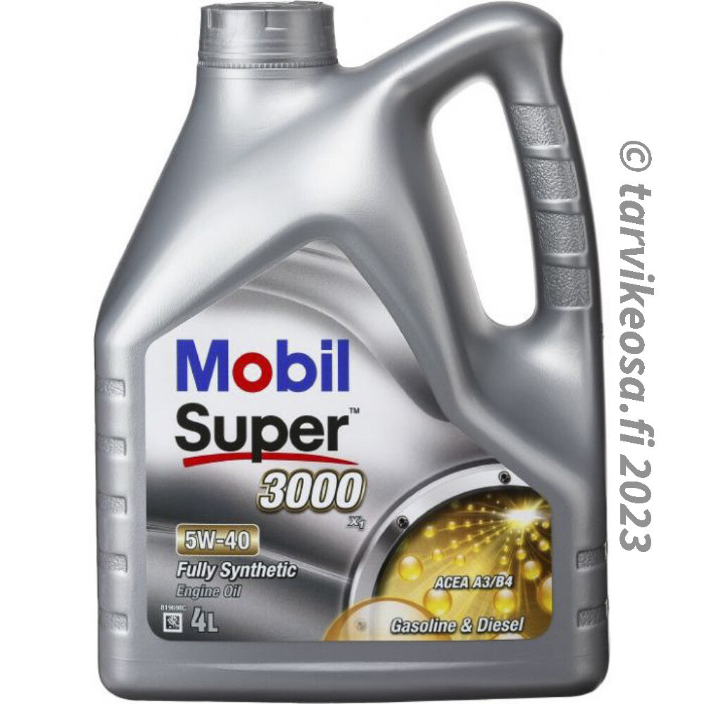 MOBIL SUPER 3000 X1 5W-40 4 litraa