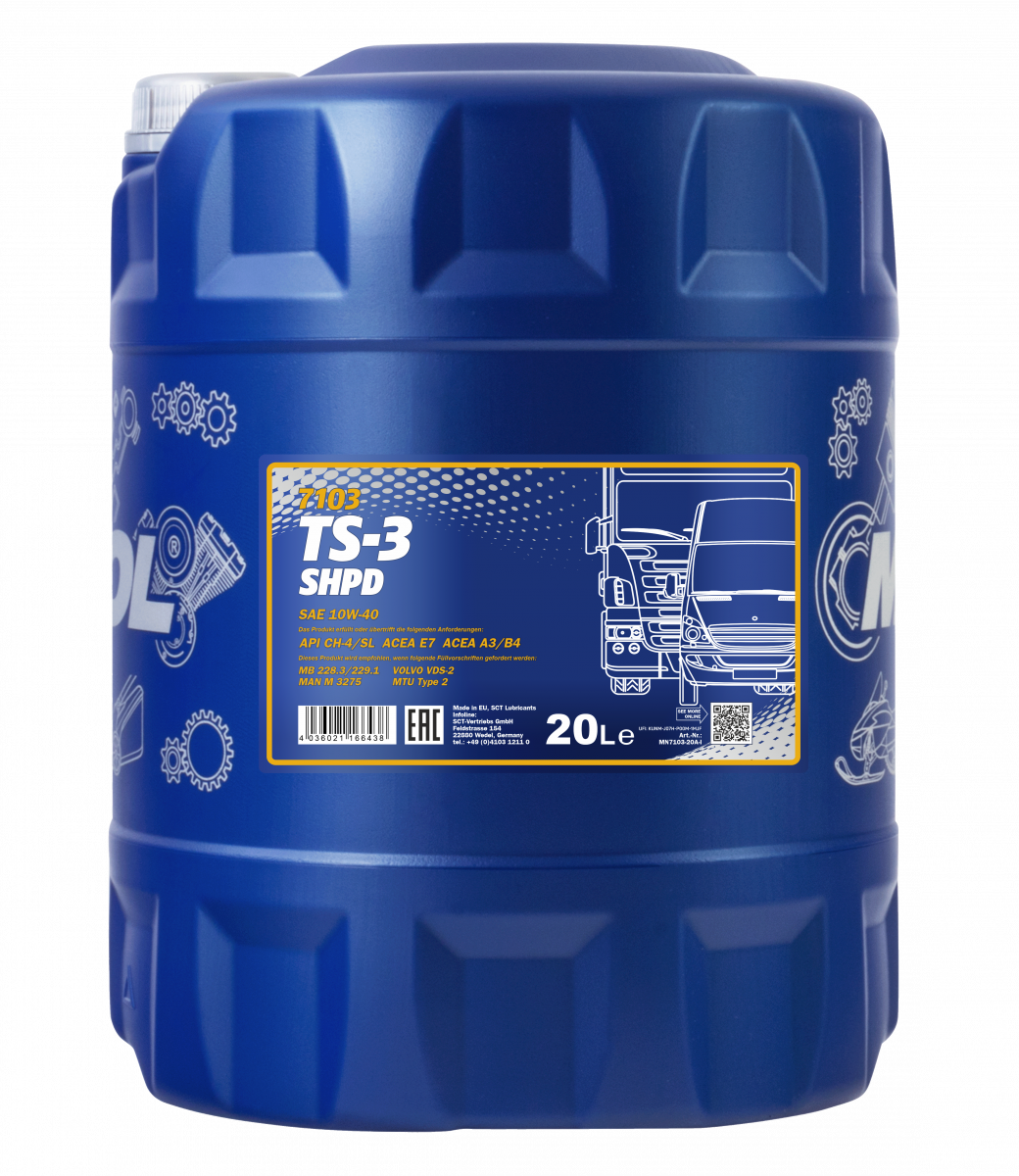 MANNOL  TS-3 SHPD 10W-40 20 litraa