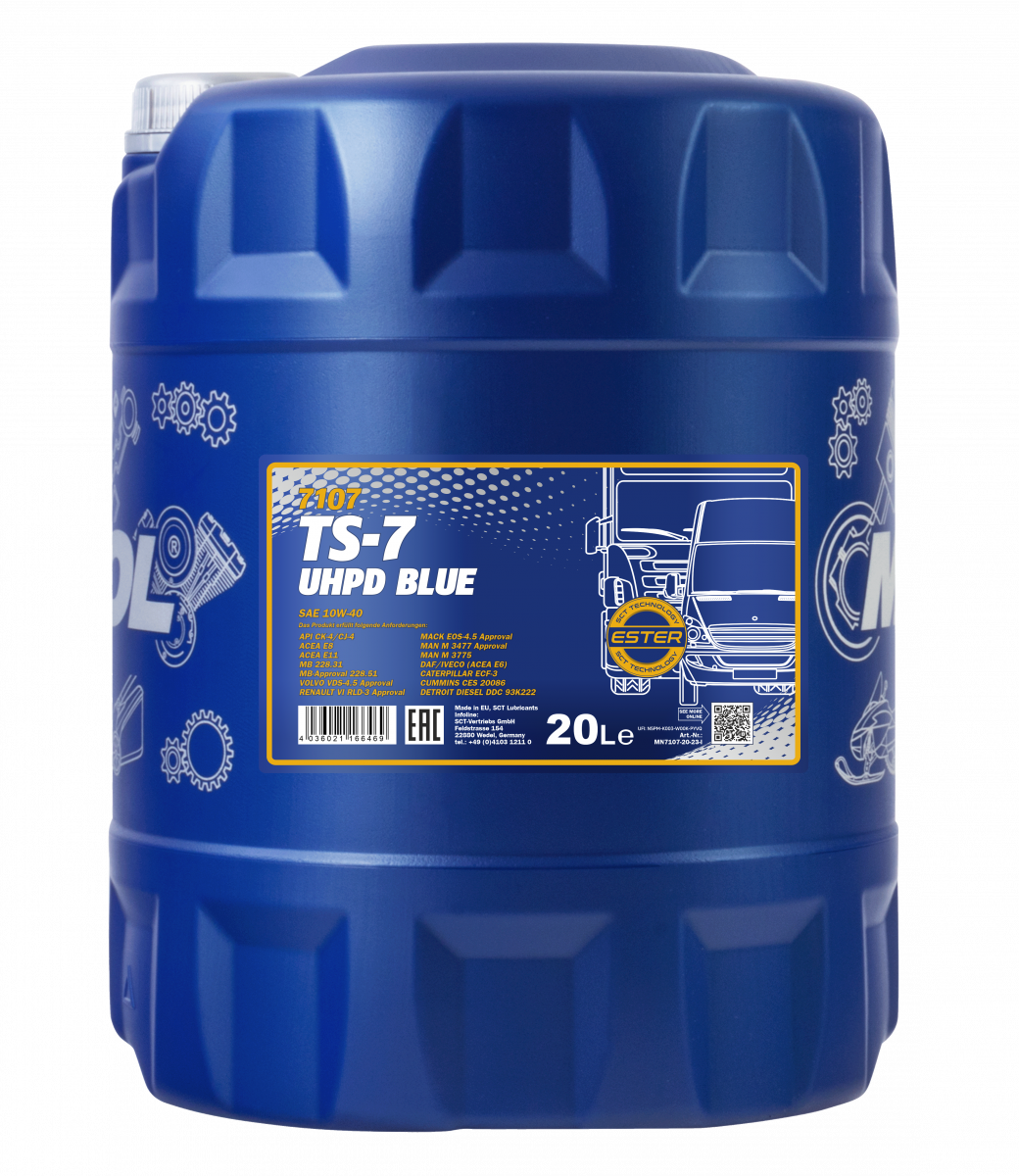 MANNOL  TS-7 UHPD 10W-40 Blue 20 litraa
