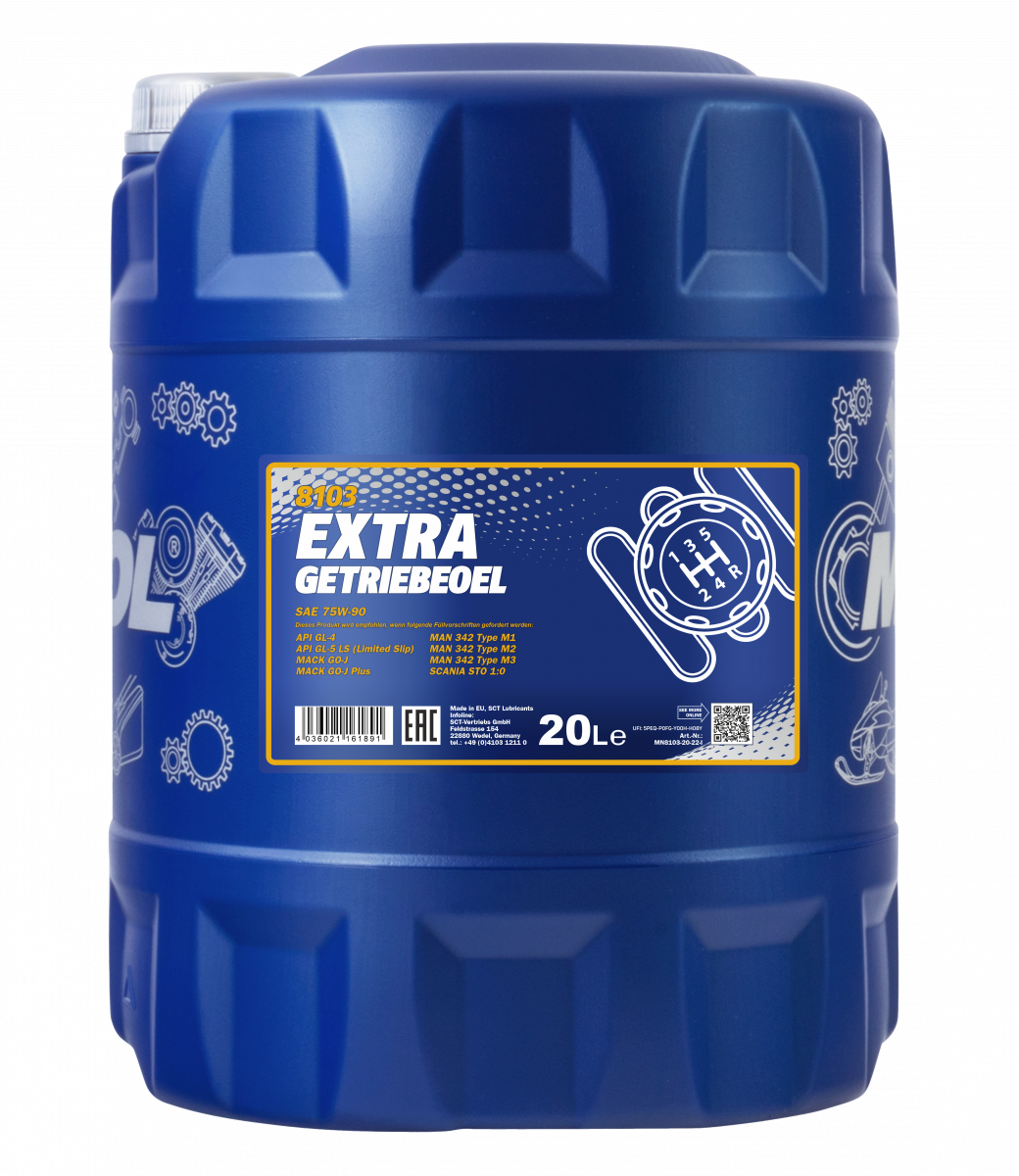 MANNOL EXTRA GETRIEBEOEL 75W-90 20 litraa