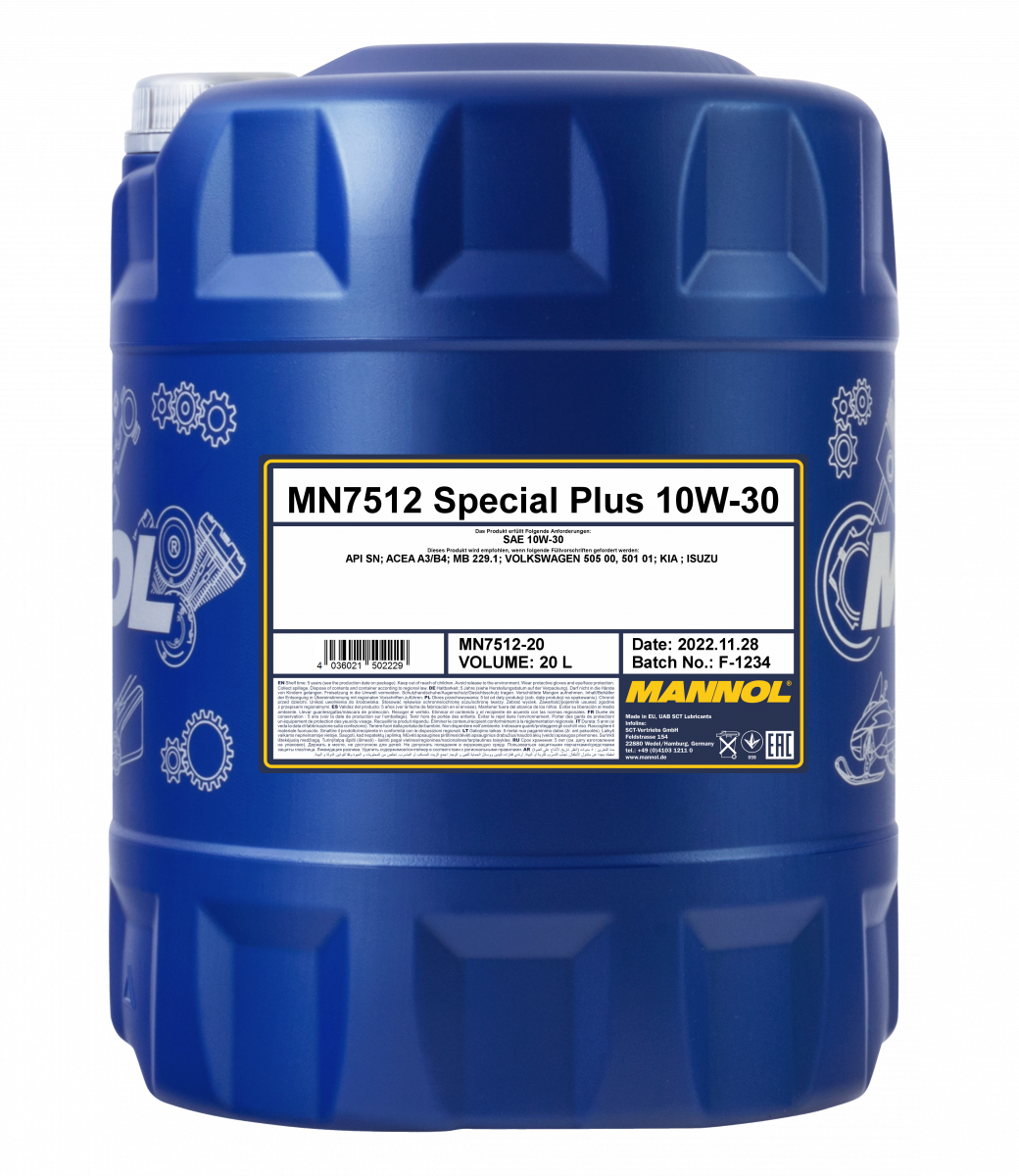 MANNOL  SPECIAL PLUS 10W-30 A3/B4 20 litraa