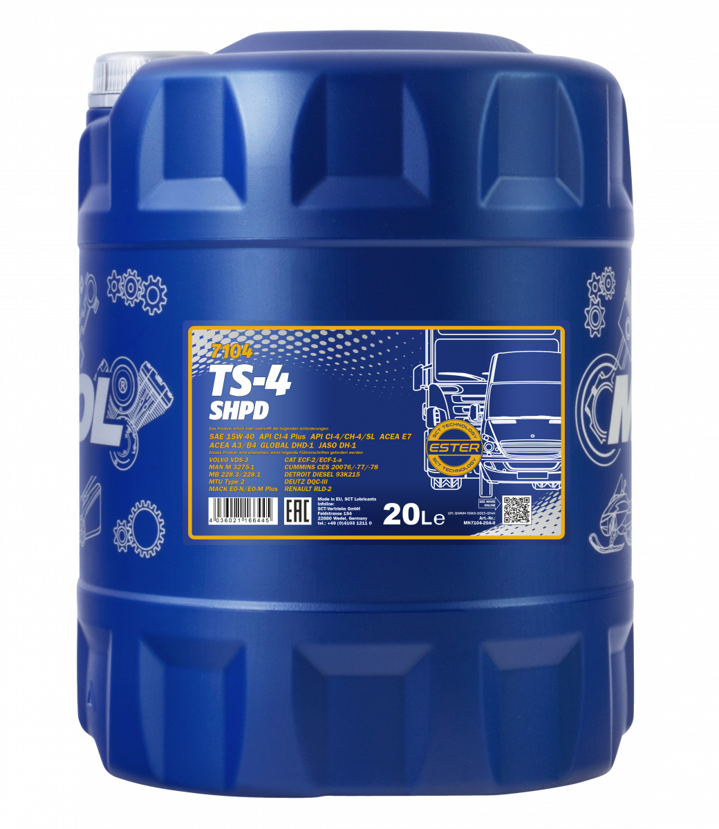 MANNOL  TS-4 SHPD 15W-40 Extra 20 litraa