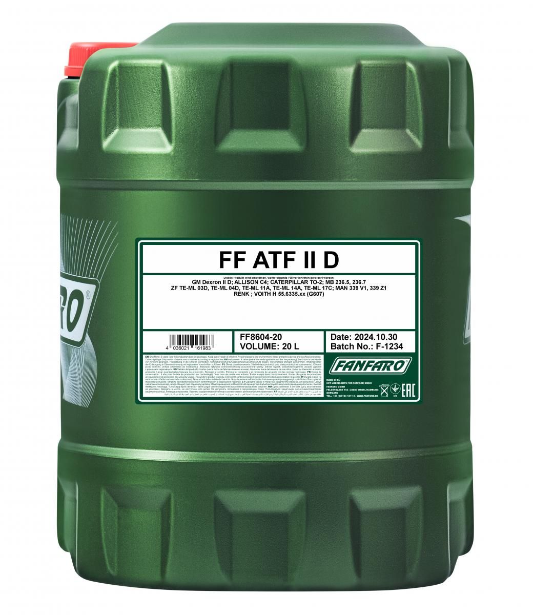 FANFARO ATF DEXRON II VAIHTEISTOÖLJY 20 LITRAA