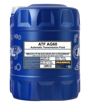 MANNOL ATF AG60 VW VAIHTEISTOÖLJY