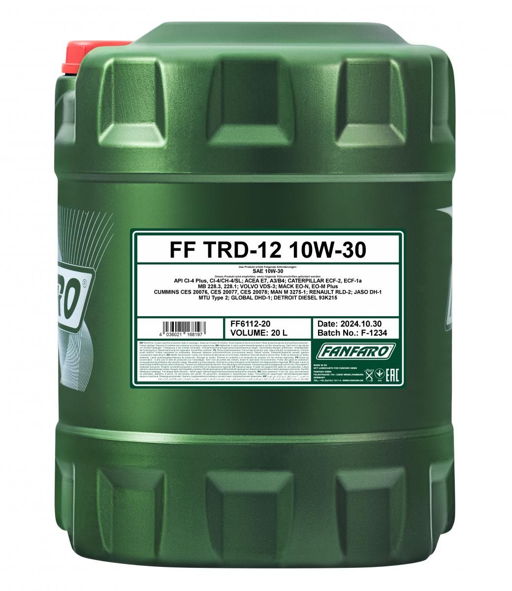 FANFARO TRD-12 10W-30 E7 MOOTTORIÖLJY 20 LITRAA