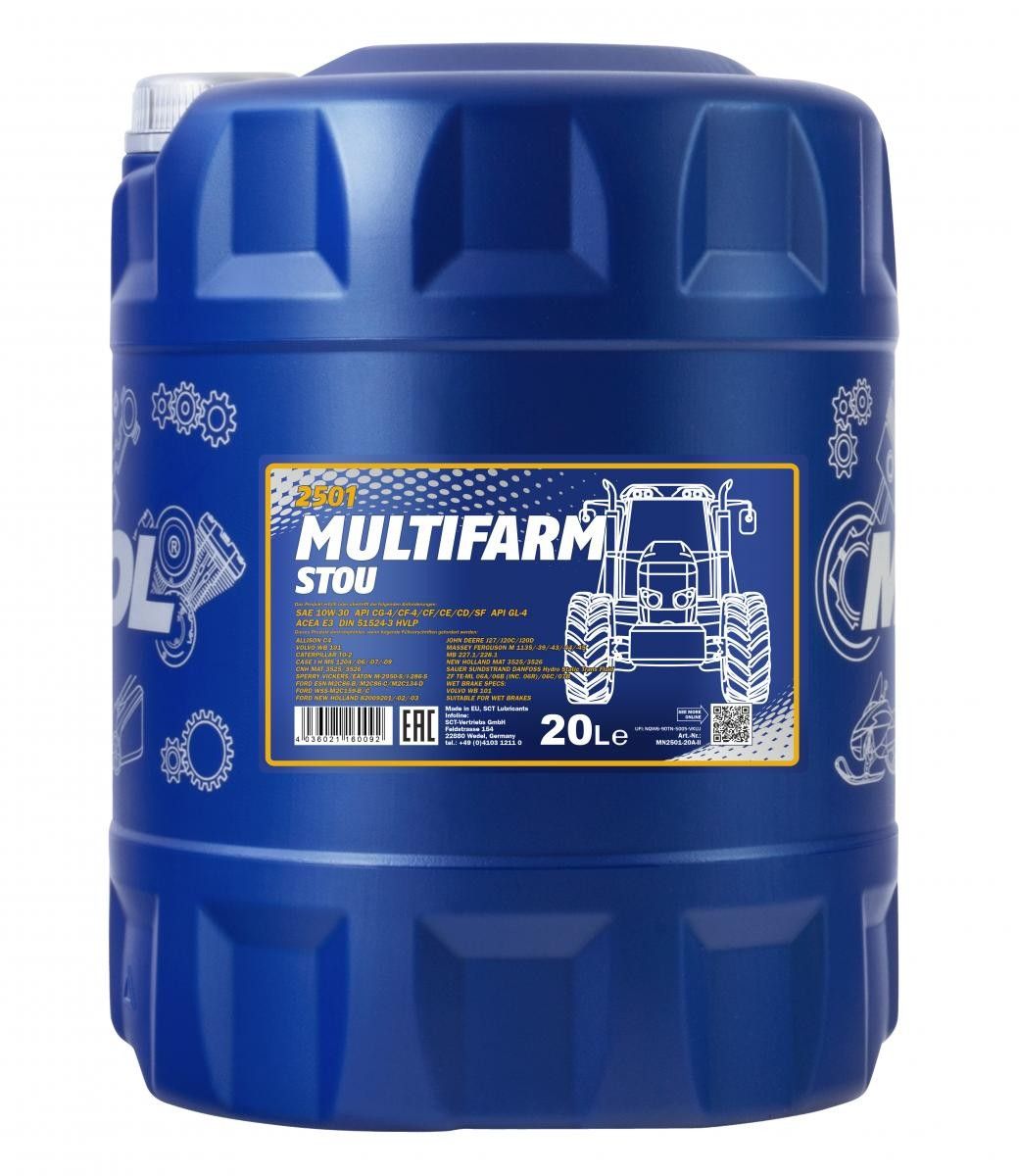 MANNOL MULTIFARM STOU 10W-30 20 LITRAA