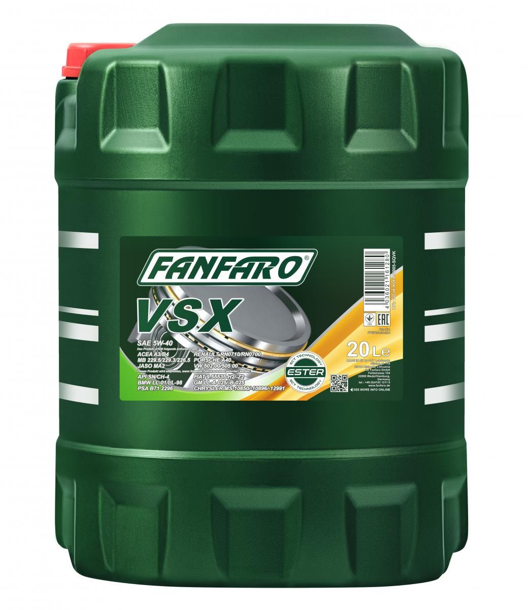 FANFARO VSX 5W-40 20 LITRAA