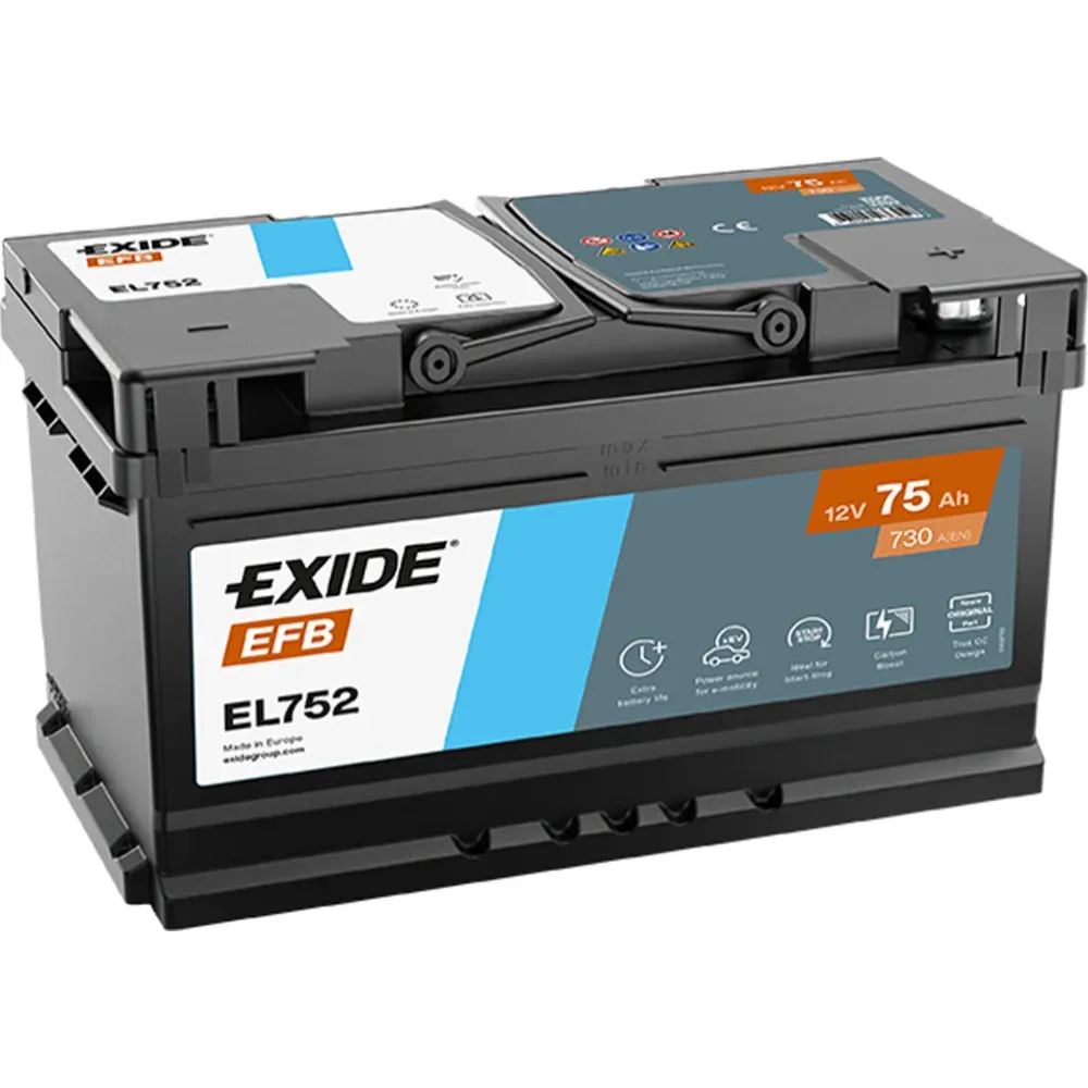 EXIDE EFB EL752 75AH