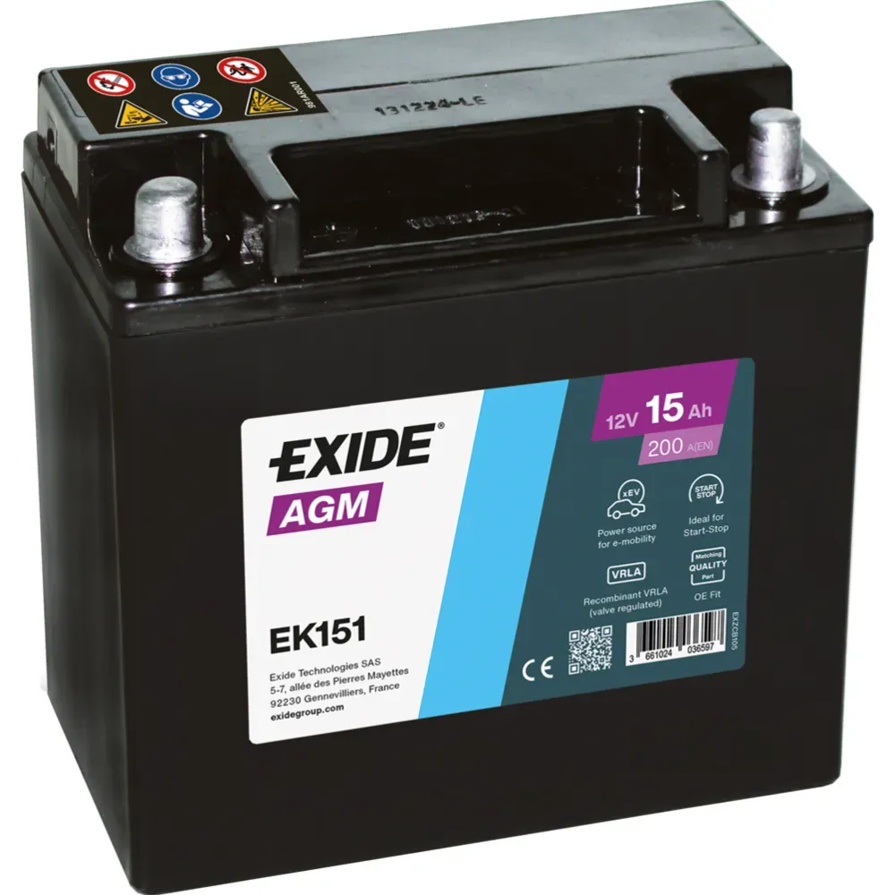 EXIDE EK151 AGM 15AH 200EN