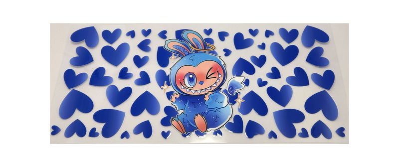 Labubu Blue Hearts