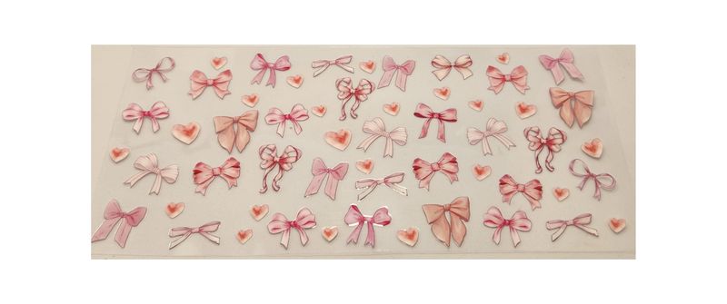 Bows Pink with Hearts