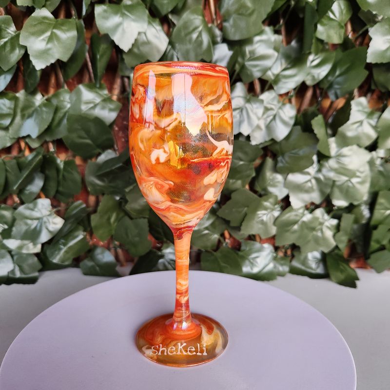 Small Orange Wine Glass