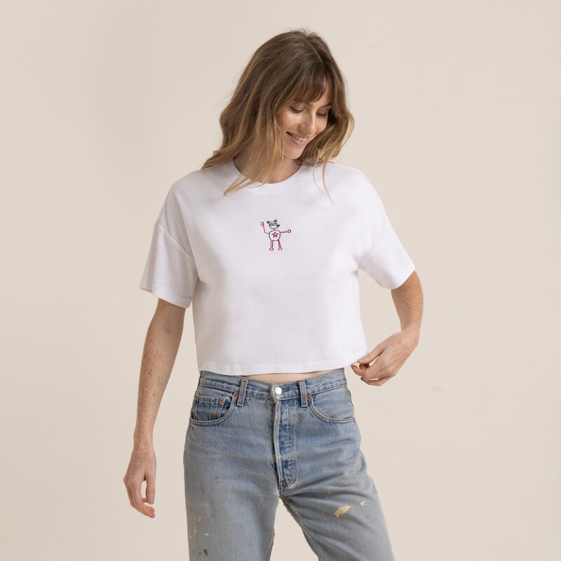W Bear Icon Tee Basquiat White