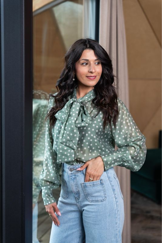 Blouse «&nbsp;ARIA&nbsp;» verte 