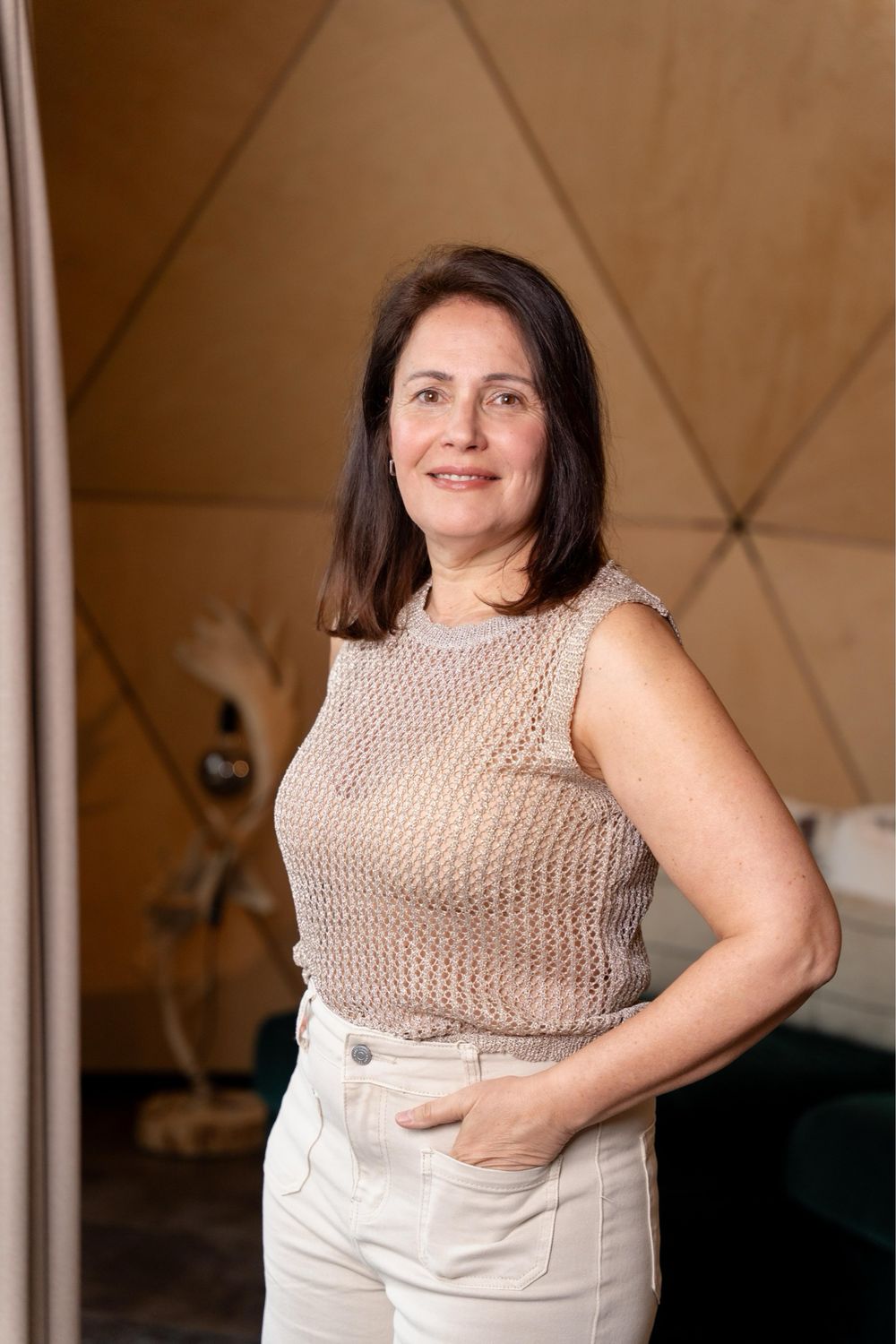 Top en crochet «&nbsp;CHAMPAGNE&nbsp;»