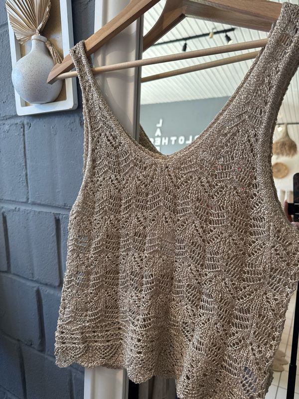 Top en crochet «&nbsp;CHAMPAGNE&nbsp;»